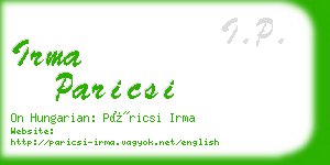 irma paricsi business card